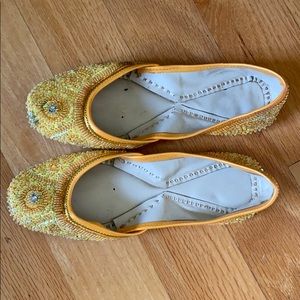 Orange naagra/ khussa Indian shoes